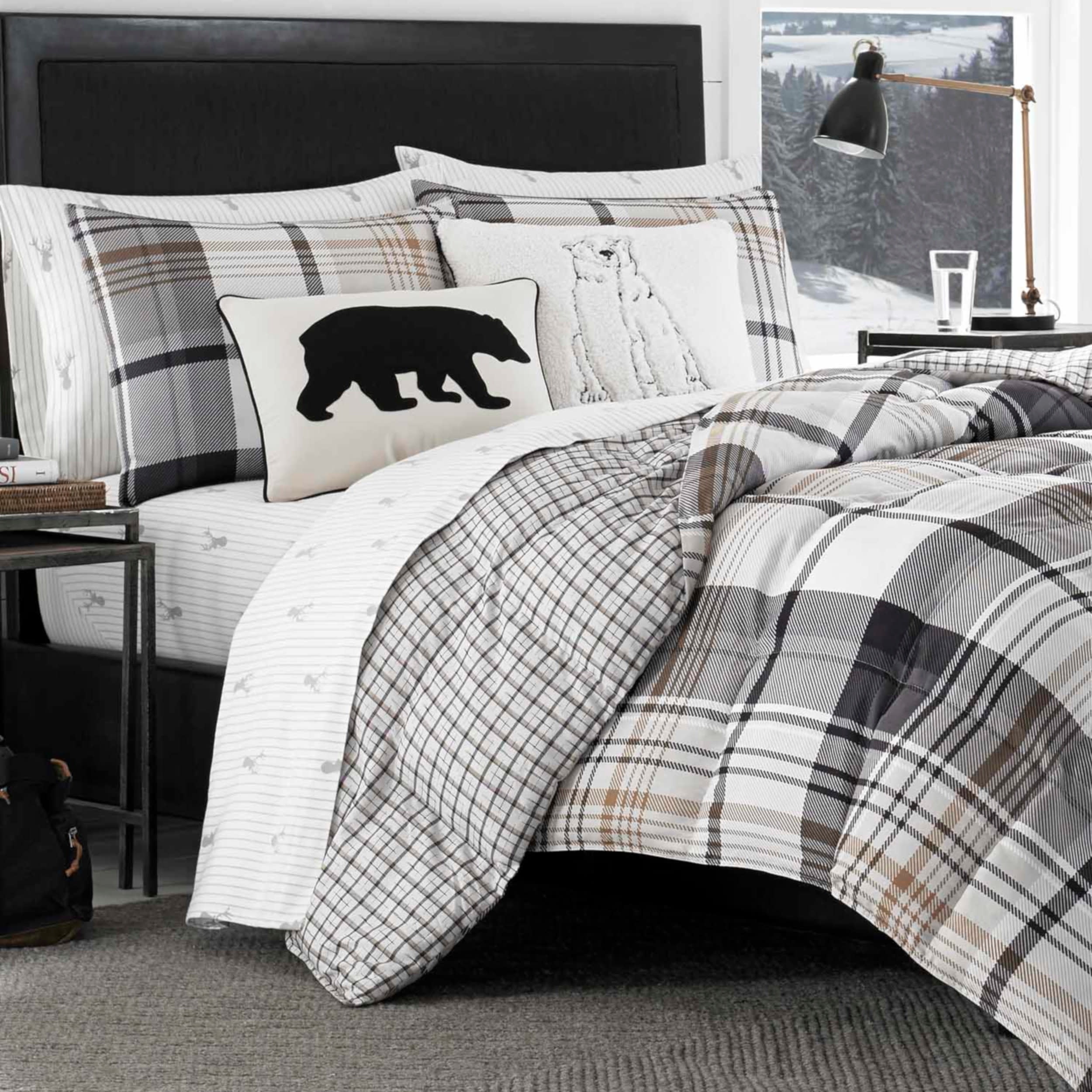 Full/Queen Sherwood Reversible Comforter Set Gray - Eddie Bauer