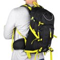 thumbnail image 4 of Mochila impermeable para viajes en bicicleta, senderismo, acampada, escalada, con cubierta para la lluvia, color negro y amarillo, 4 of 8