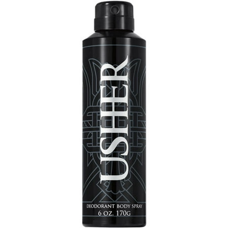 EA Fragrances Usher  Deodorant Body Spray, 6 oz