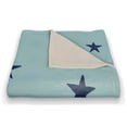 thumbnail image 3 of Creative Products Blue Stars Pattern 50 x 60 Coral Fleece Blanket, 3 of 3