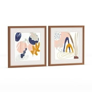 MoDRN Natural Boho Order Framed Art Prints, Set of 2
