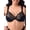 Black, variant on SHARICCA Minimizer Bra for Women Plus Size Front Closure Underwire Lace Bralette 44DD