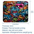 thumbnail image 5 of Graffiti Printed Non-Slip Rubber Bottom Gaming Mouse Pad 8.3x9.8 Inch Square Office and Gaming Mouse Mat, 5 of 6
