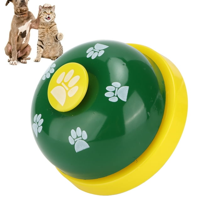 Dog Potty Bell, Metal Pet Training Bell, Portable Dog Cat Bell, Interactive Puppy Training Bell, Dog Bells To Go Outside, Dog Door Bell with Large Button Design for