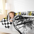 thumbnail image 4 of Homewish Rustic Farmhouse Horse Full Size Comforter Sets,Classic Geometric Checkered Bedding Comforter Set,Watercolor Splatter Ink Bedding Sets For Boys Teens,Breathable Home Decor,3 Pieces, 4 of 8