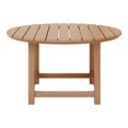 thumbnail image 3 of WestinTrends Malibu Kids Outdoor Patio Furniture HDPE 38" Wide Round Dining Table, Teak, 3 of 15