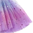 thumbnail image 7 of Godom Girls Denim Tutu Skirt 3T-10T Glitter Print Star Tulle Princess Party Dress,Purple, 7 of 7