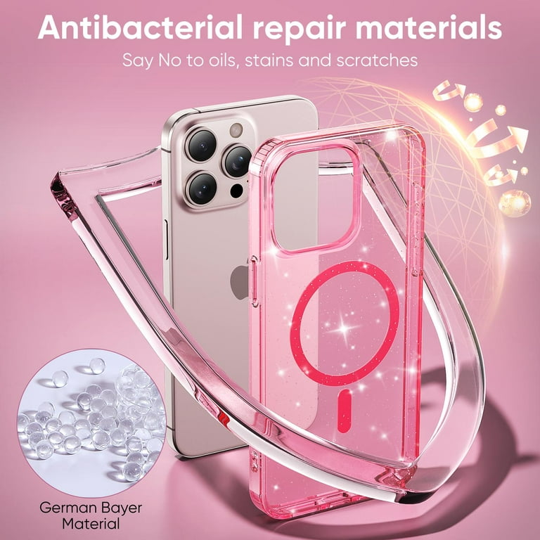 Compatible with iPhone 16e Magsafe Case Clear Glitter, Anti-Yellow Shockproof Protective Phone Case, Ultra Slim Transparent Anti-Scratch TPU Bumper Cover for iPhone 16e, Pink - Walmart.com Compatible with iPhone 16e Magsafe Case Clear Glitter, Anti-Yellow Shockproof Protective Phone Case, Ultra Slim Transparent Anti-Scratch TPU Bumper Cover for iPhone 16e, Pink - Walmart.com