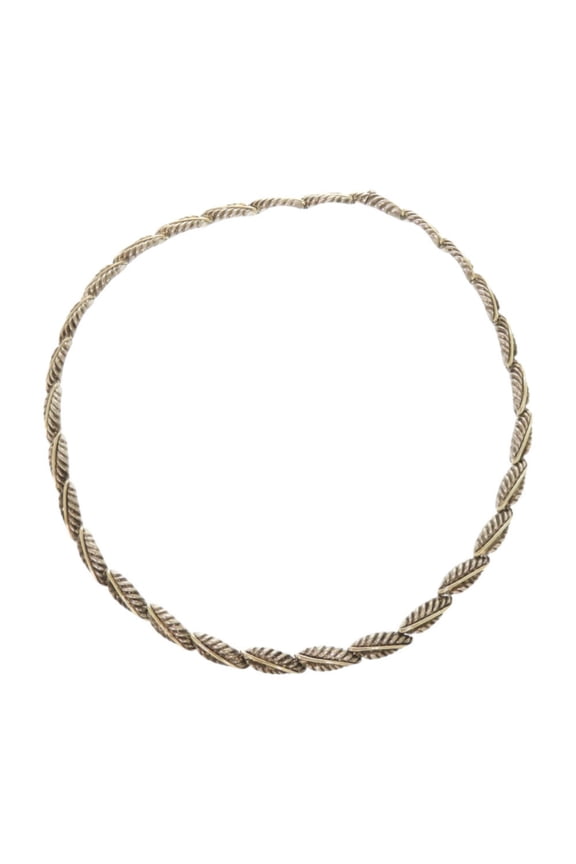 Pre-Owned Tiffany & Co. 925 Sterling Silver and 18K Yellow Gold Necklace 0628 (Fair)