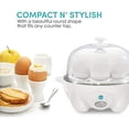 thumbnail image 4 of Elite Gourmet EGC-007## Rapid Egg Cooker, 7 Easy-To-Peel, Hard, Medium, Soft Boiled Eggs, Poacher, Omelet Maker, Auto Shut-Off, Alarm, 16-Recipe Booklet, BPA-Free, White, 4 of 11