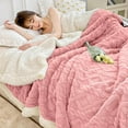 thumbnail image 6 of ToyKingdee Weighted Blanket Queen, Classy Soft Jacquard Sherpa Weighted Blankets for Sleep Natural and Calming, Fluffy Cozy Sofa Bed Blanket for Winter, 6 of 6