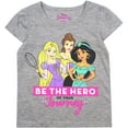 thumbnail image 2 of Princess Cinderella, Belle and Rapunzel Girls 3 Pack Character Short Sleeve Tees, 4-6X, 2 of 4