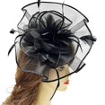 thumbnail image 1 of Medieval Flower&Face Yarn Fascinator Hairpin Bride Hair Clip Small Hat Hair Clip Punk Hair Clip for Wedding Party blood tooth color, 1 of 3