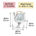 thumbnail image 4 of Ingenuity Cozy Spot Swing and Go Portable Swing, Grey, Unisex, Ages 0-9 Months, 4 of 17