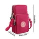 thumbnail image 2 of Nylon Mini Celular Con Bolso Billetera Correa Ajustable para Mujeres (rosa) Rojo, 2 of 9