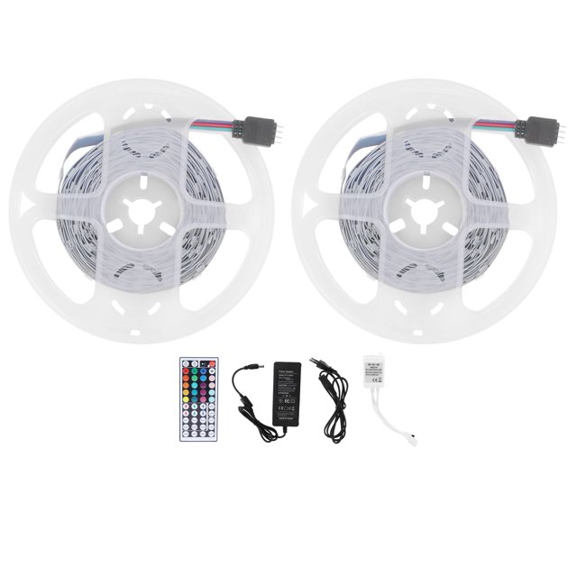 Tira de luces LED 12V IP65 5050SMD RGB Luces de cuerda que cambian de color Control remoto de 44 teclas UE 100-240V
