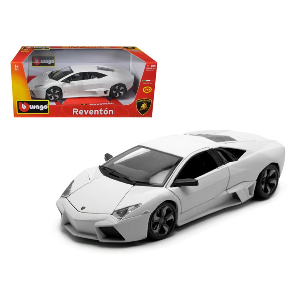 Reventon Matt White 1/18 Diecast Model Car by Bburago