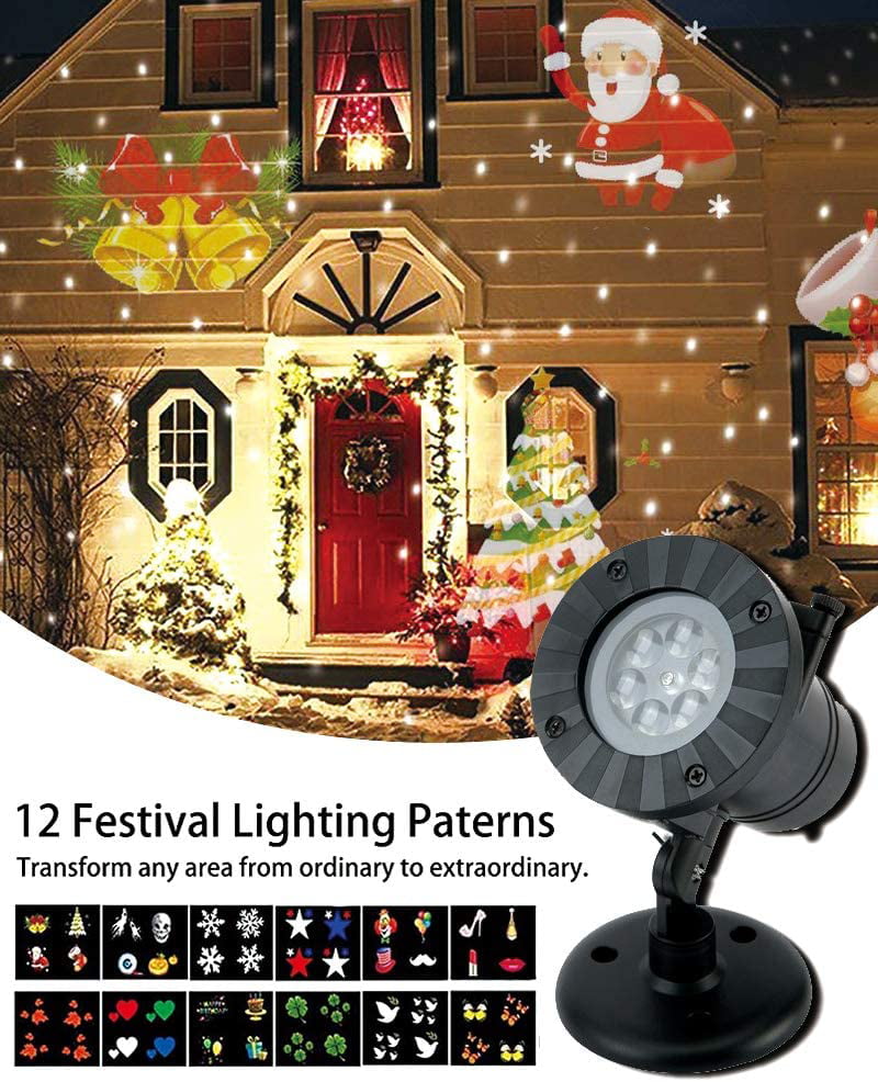 Details about   Christmas LED Projection Lamp Light Projector 12 Pattern Party Lights = nl 