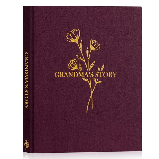 Grandma Life Story Journal Lanpn, de lino, tapa dura, más de 260 mensajes