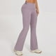 thumbnail image 5 of Pantalones de yoga anchos para mujer: leggings acampanados, diseño de cintura alta con vuelta, tejido de nailon y spandex, para ocasiones informales y cotidianas, 5 of 5