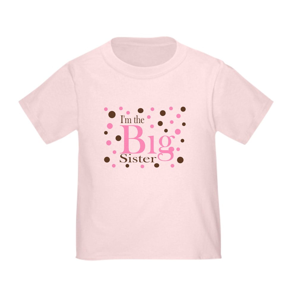 CafePress Im The Big Sister Dots T Shirt Cute Toddler TShirt, 100 Cotton