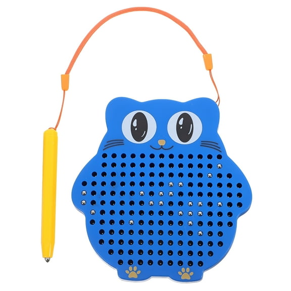 BESTSKY Mini Magnetic Bead Board Owl Shaped Magnetic Drawing Board Travel Toy Drawing Stylus Magnet Tablet Pad Erasable for Educational