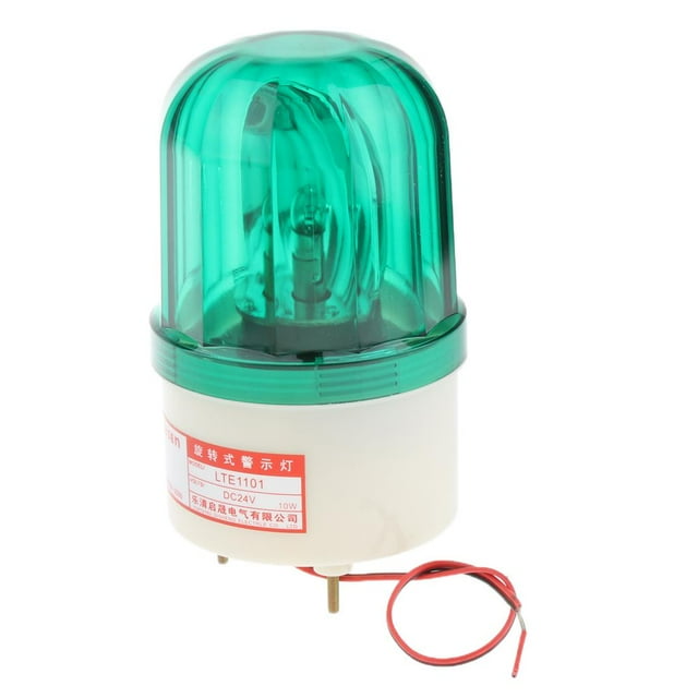 S SERENABLE 12V LED Rotating Strobe Warning Light Round Beacon Flash Lamp 4 Color Green