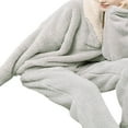 thumbnail image 4 of FNNMNNR Women‘s Fuzzy Fleece Pajamas Sets 2 Pieces Pjs Loungewear Flannel Plush Sleepwear, 4 of 7