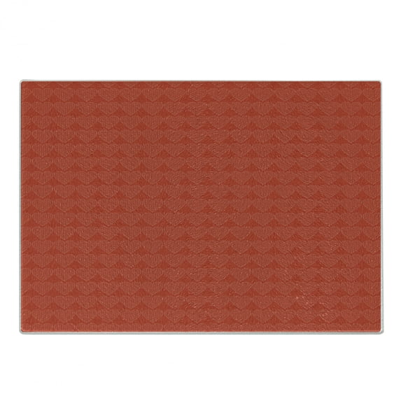 Brick Cutting Board, Vibrant Composition of Heart Shaped Blocks Geometric Rectangular, Decorative Tempered Glass Cutting and Serving Board, in 3 Sizes, by Ambesonne