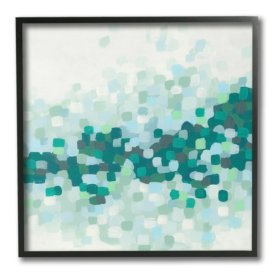 Stupell Industries Modern Dotted Terrain Abstract Painting Black Framed Art Print Wall Art, 12 x 12