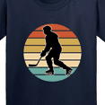 thumbnail image 4 of Inktastic Hockey Player Retro Sunset Youth T-Shirt, 4 of 5