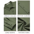 thumbnail image 4 of COOFANDY Men's Denim Shirt Long Sleeve Button Down Shirt Business Casual Dress Shirts, 4 of 6