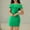 Green, variant on Women's Off Shoulder Bodycon Dress, Sleeveless, Ribbed Knit, Solid Color, Casual Summer Dress