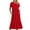Red, variant on New trending & for spring Viikei Casual Dresses for Women,Women's Summer Casual Short Sleeve Crewneck Dress Casual Flowy Tiered Maxi Beach Dress with Pockets
