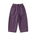 thumbnail image 4 of KVPLBQFD Girls Sweatpants Size 14-16 Cute Pants Grey Sweatpants Blue Pants Toddler Summer Clothes Little Girl Clothes Size 6-7 2 Year Old Girl, Purple 7-8 Years, 4 of 8