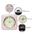 thumbnail image 6 of Infinity Instruments Retro Sqaure Rose Blush Pink Plastic 9.25-inch Analog Wall Clock, 6 of 7