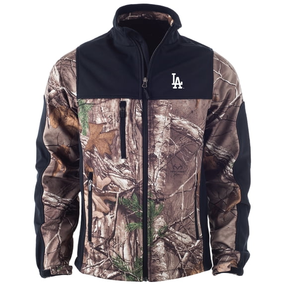 Men's Dunbrooke  Camo Los Angeles Dodgers Hunter Softshell Full-Zip Jacket