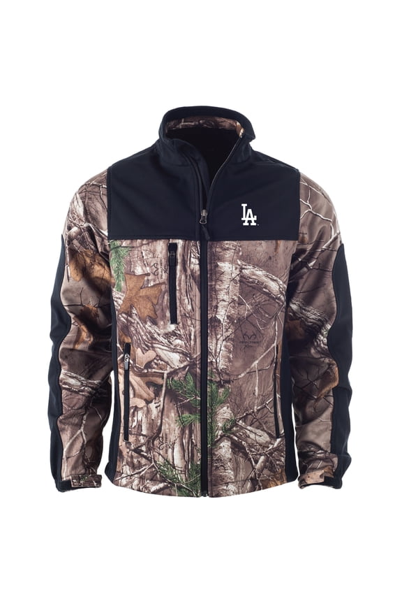 Men's Dunbrooke  Camo Los Angeles Dodgers Hunter Softshell Full-Zip Jacket