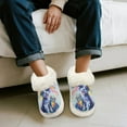 thumbnail image 4 of POLERO Womens Slippers Watercolor Border Collie Print Fuzzy Slippers for Women Indoor Fluffy Plush House Shoes for Ladies Bedroom Shoes, Size 7-8, 4 of 7