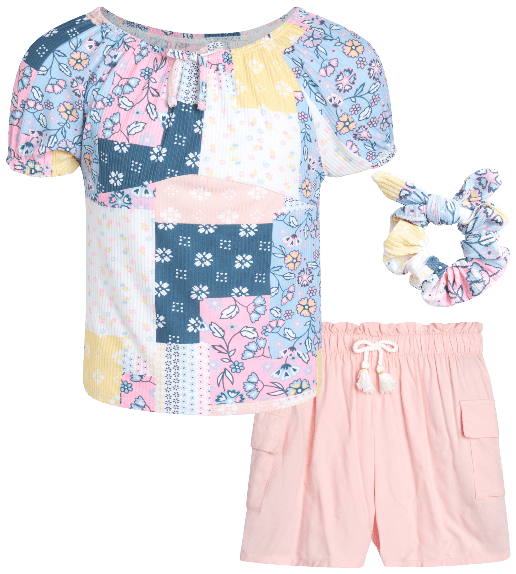 Instagirl Girls' Shorts Set 2 Piece Short Sleeve Crop Top and Woven