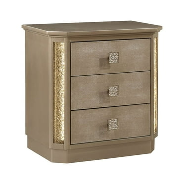 Medusa Modern Style Copper & Gold Finish Nightstand made with Wood