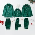 thumbnail image 6 of TAIAOJING Kids Kids Satin Silk Pajamas Set Satin Silk Pajamas PJ's Solid Family Matching Sleepwear Loungewear Nightwear Pants Set For Toddler Kids Boys Girls, 6 of 9
