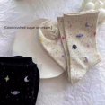 thumbnail image 3 of Calcetines de estilo coreano para mujer Medias de cielo estrellado con forma de corazón para niña Medias cósmicas de estilo académico para niñas, 3 of 4