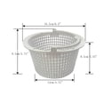 thumbnail image 3 of HCBY Swimming Pool Skimmer Basket, 6.5" Standard Replacement Filter, Corrosion-Resistant Plastic with Built-In Handle, Clean White Mesh Design, 3 of 6