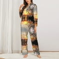 thumbnail image 2 of Pajamas for Women Set - Follow Your Dream Dreamcatcher Comfy Long Sleeve Button Up Pajama Sets for Women 2 Piece, Soft Sleepwear Nightwear Pjs Lounge Sets for Women with Pockets, 2 of 6