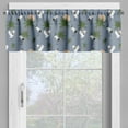 thumbnail image 2 of Ambesonne Bird Print Valance Pack of 2, Japanese Cranes and Bush, 42"X12", Purpleblue Multicolor, 2 of 5