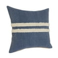 thumbnail image 5 of Ox Bay Sariyah Dusty Blue/White Shag Striped Over-tufted Cotton Adult Decorative Throw Pillow Cover, 5 of 10