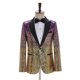 thumbnail image 1 of Vestido de actuación para caminar con lentejuelas degradadas para hombre, traje colorido, Top + pajarita, chaqueta de traje de presentador de club nocturno, 1 of 2