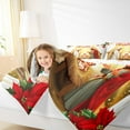 thumbnail image 4 of jejeloiu Happy New Year Queen Comforter Set,Christmas Religious-Themed Bedding Sets,Marry Xmas Bedding Comforter Set For Teens,Ultra Soft Home Decor Reversible,3pcs, 4 of 8
