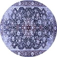 thumbnail image 1 of Ahgly Company Indoor Round Medallion Blue Traditional Area Rugs, 6' Round, 1 of 4